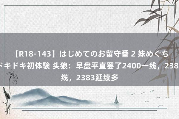 【R18-143】はじめてのお留守番 2 妹めぐちゃんのドキドキ初体験 头狼：早盘平直罢了2400一线，2383延续多