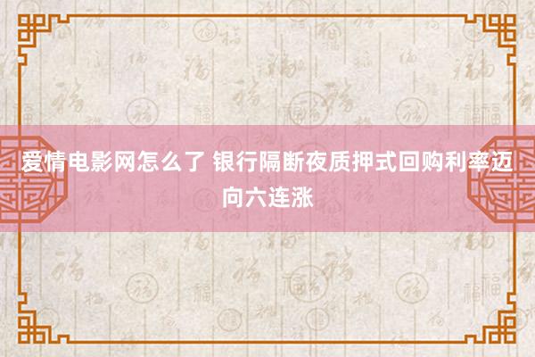 爱情电影网怎么了 银行隔断夜质押式回购利率迈向六连涨