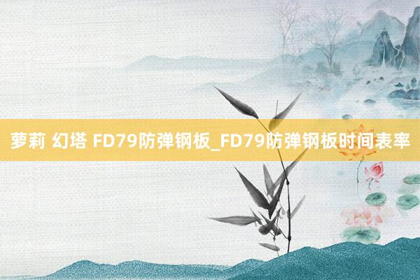 萝莉 幻塔 FD79防弹钢板_FD79防弹钢板时间表率