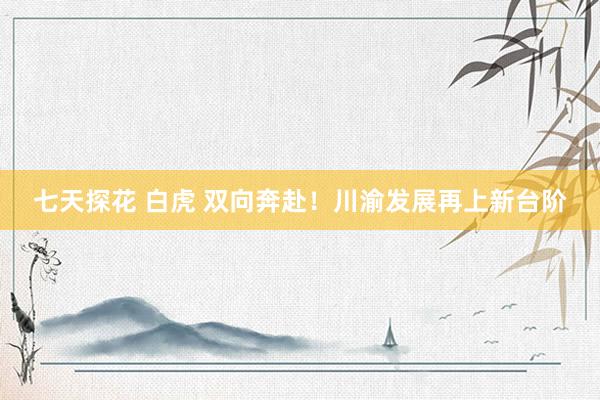 七天探花 白虎 双向奔赴！川渝发展再上新台阶